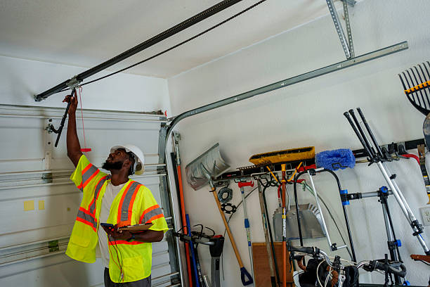Professional Garage Door Panel Replacement technician working in New Holstein, WI